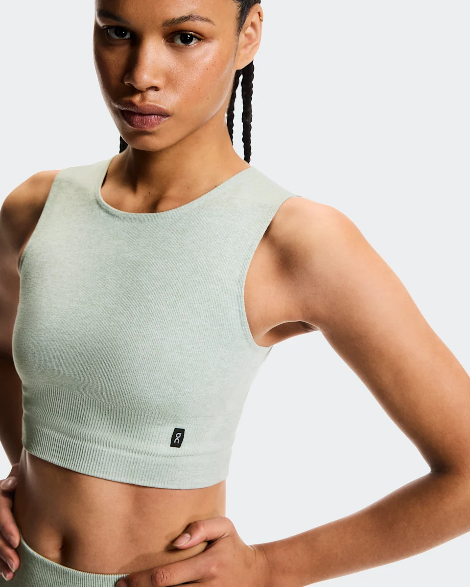 On Studio Knit Crop Mineral Heather Feminino