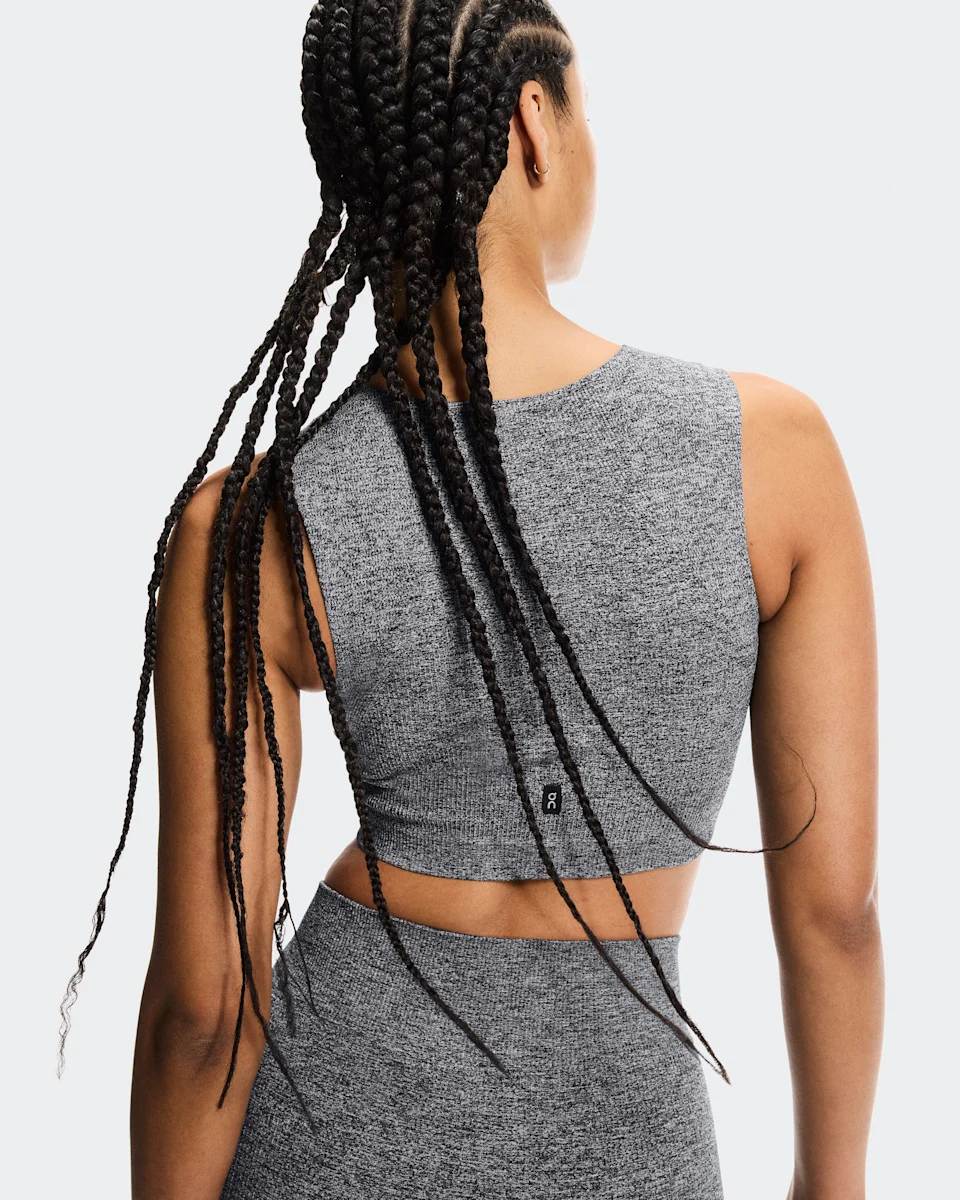 On Studio Knit Crop Graphite Heather Feminino