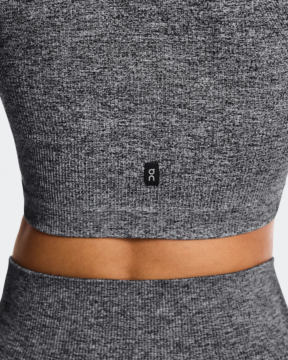 On Studio Knit Crop Graphite Heather Feminino