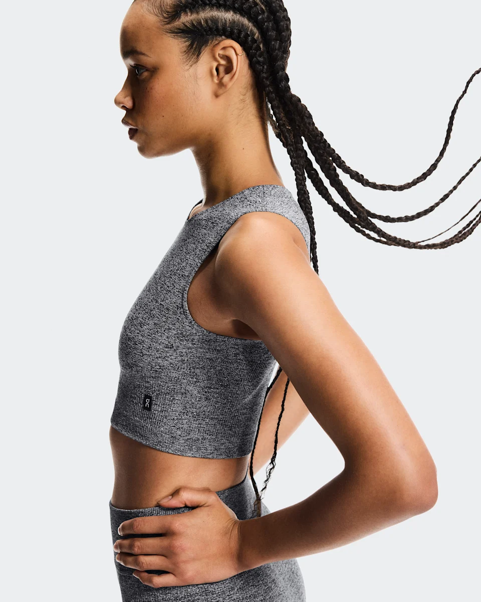 On Studio Knit Crop Graphite Heather Feminino