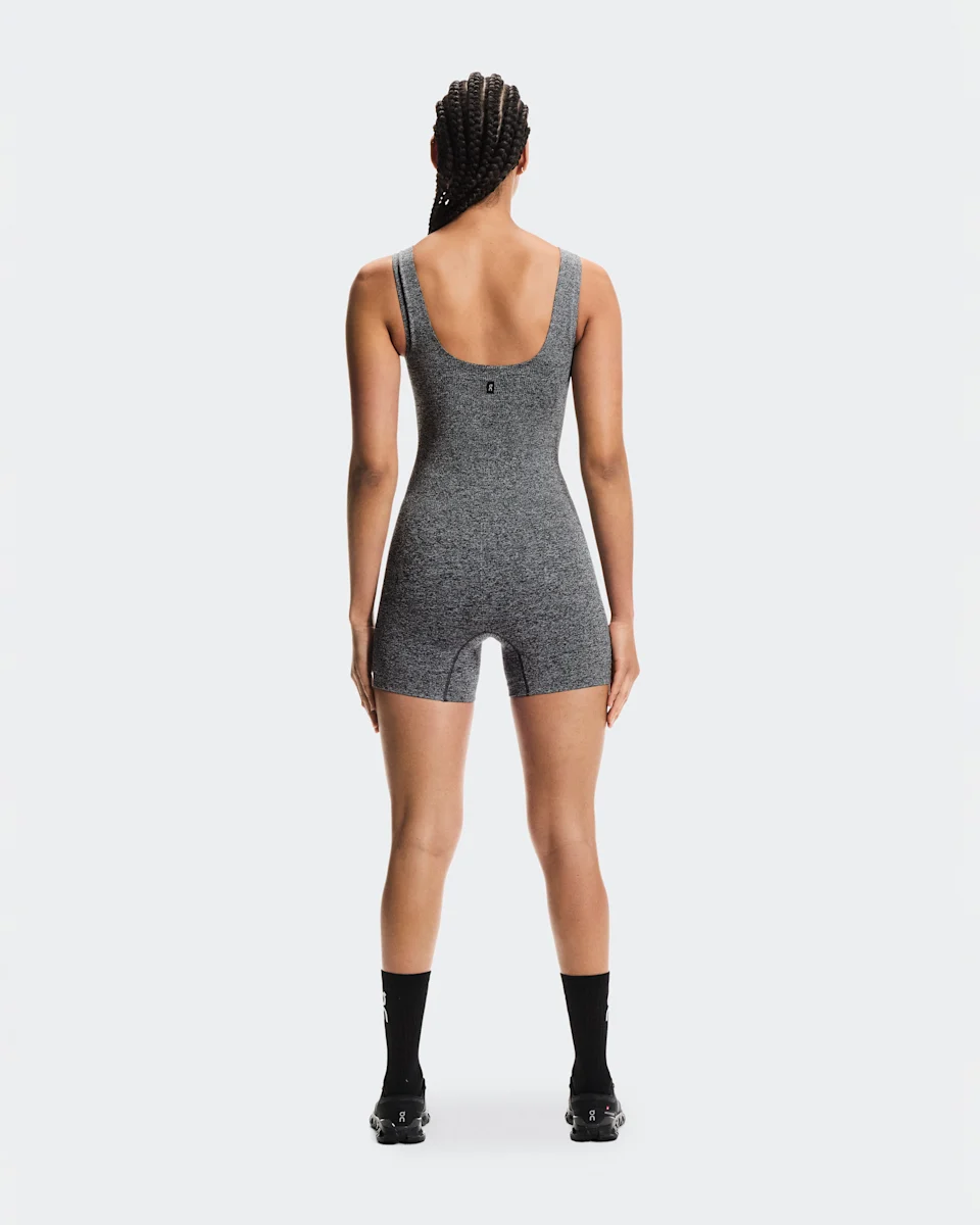 On Studio Knit Bodysuit Graphite Heather Feminino