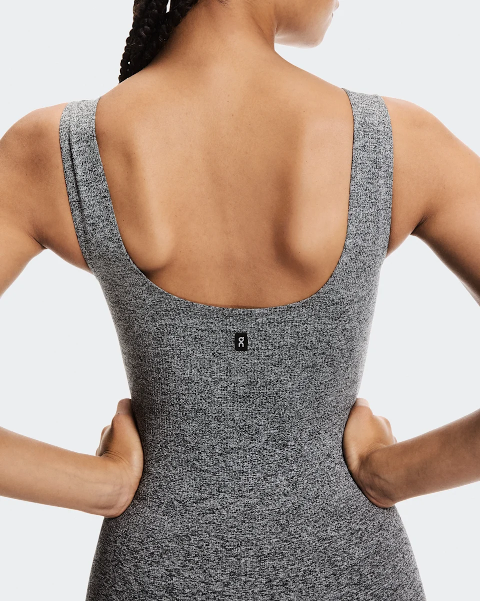 On Studio Knit Bodysuit Graphite Heather Feminino