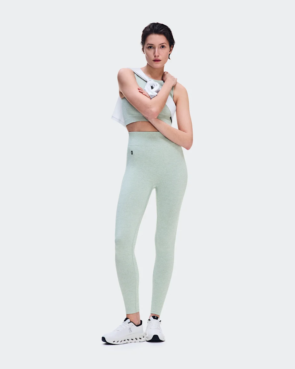 On Studio Knit Leggings Mineral Heather Feminino