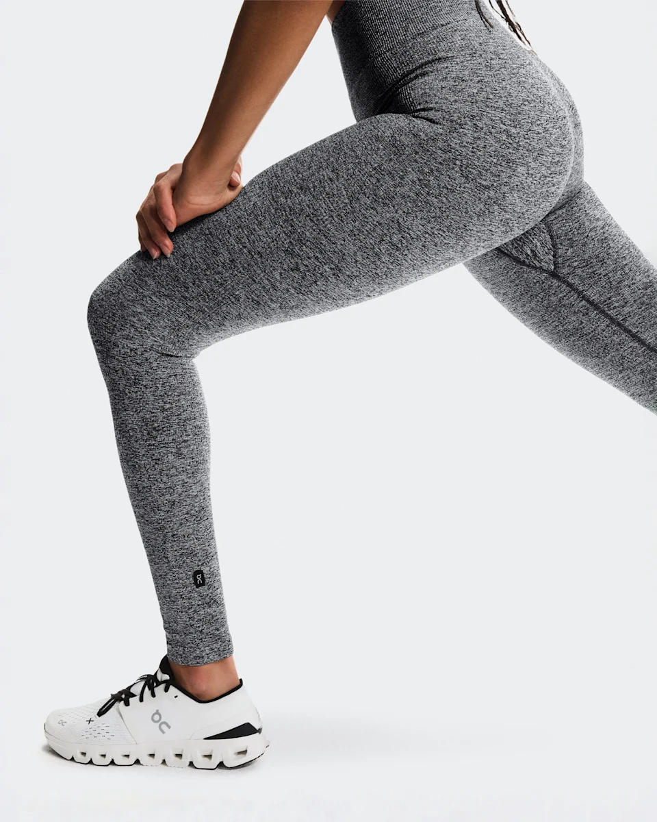 On Studio Knit Leggings Graphite Heather Feminino