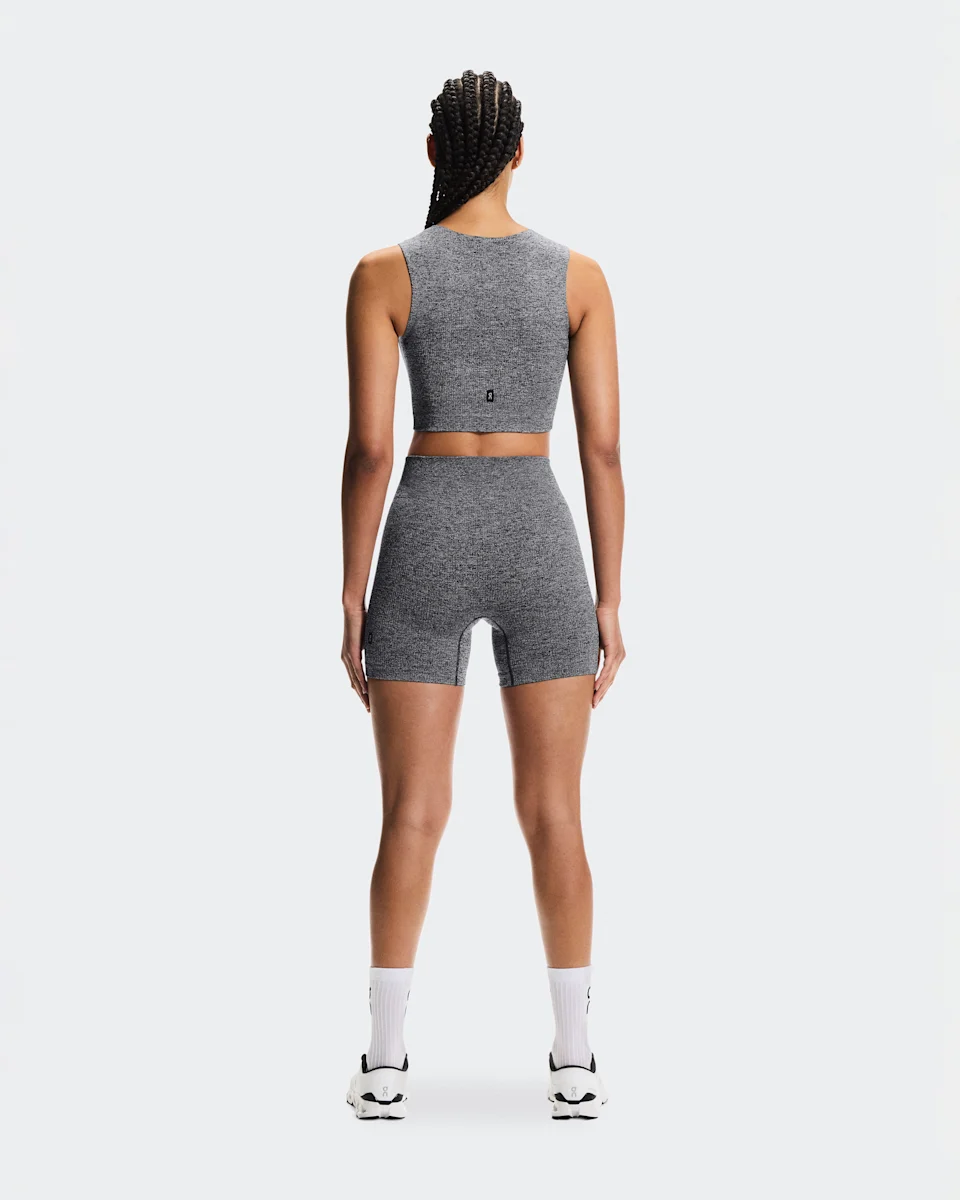 On Studio Knit Shorts Graphite Heather Feminino
