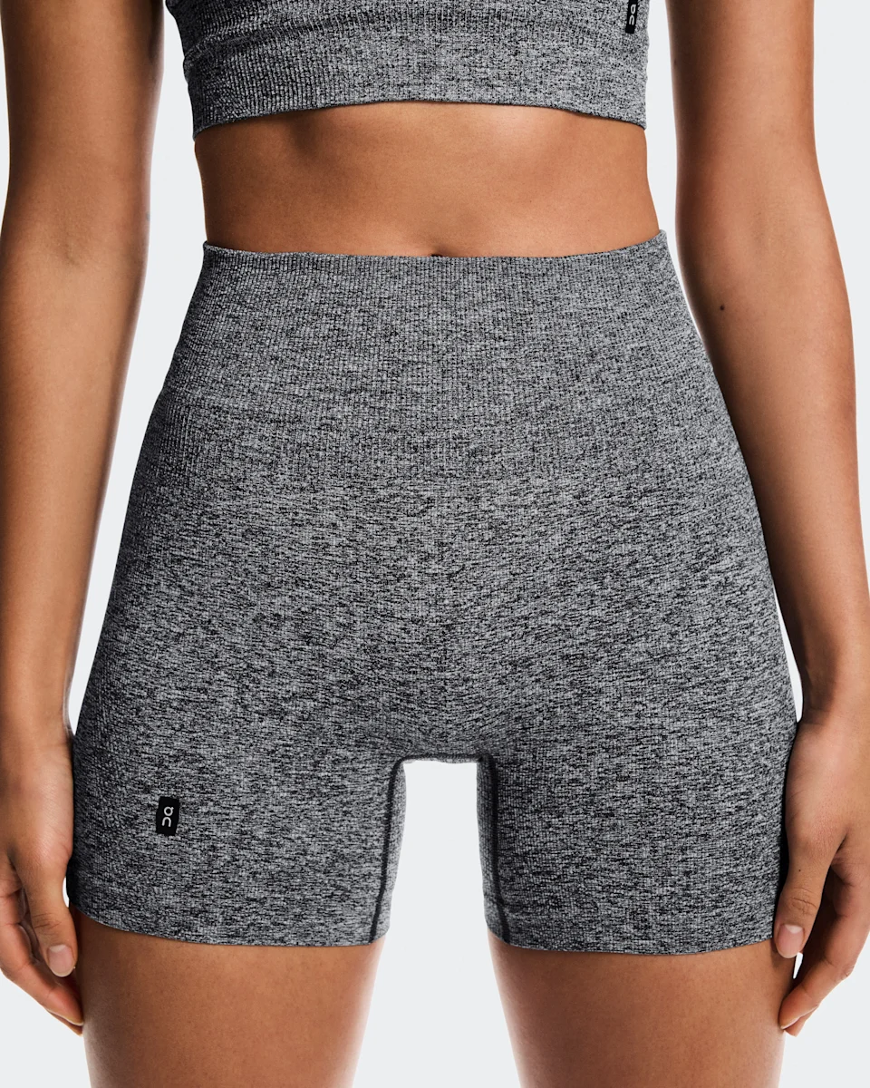 On Studio Knit Shorts Graphite Heather Feminino