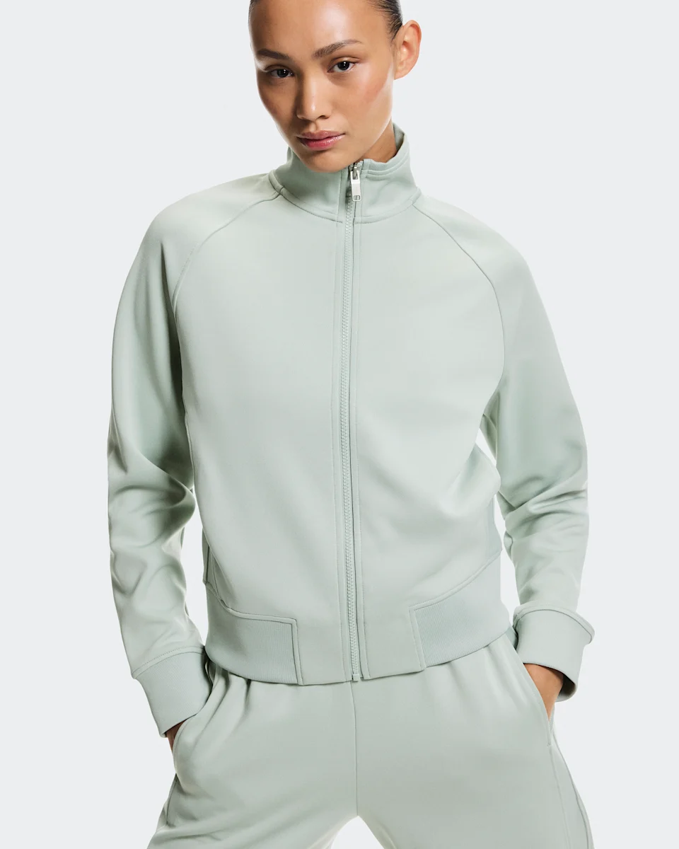 On Courtside Full-Zip Mineral Feminino