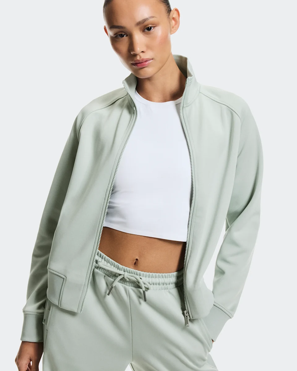 On Courtside Full-Zip Mineral Feminino