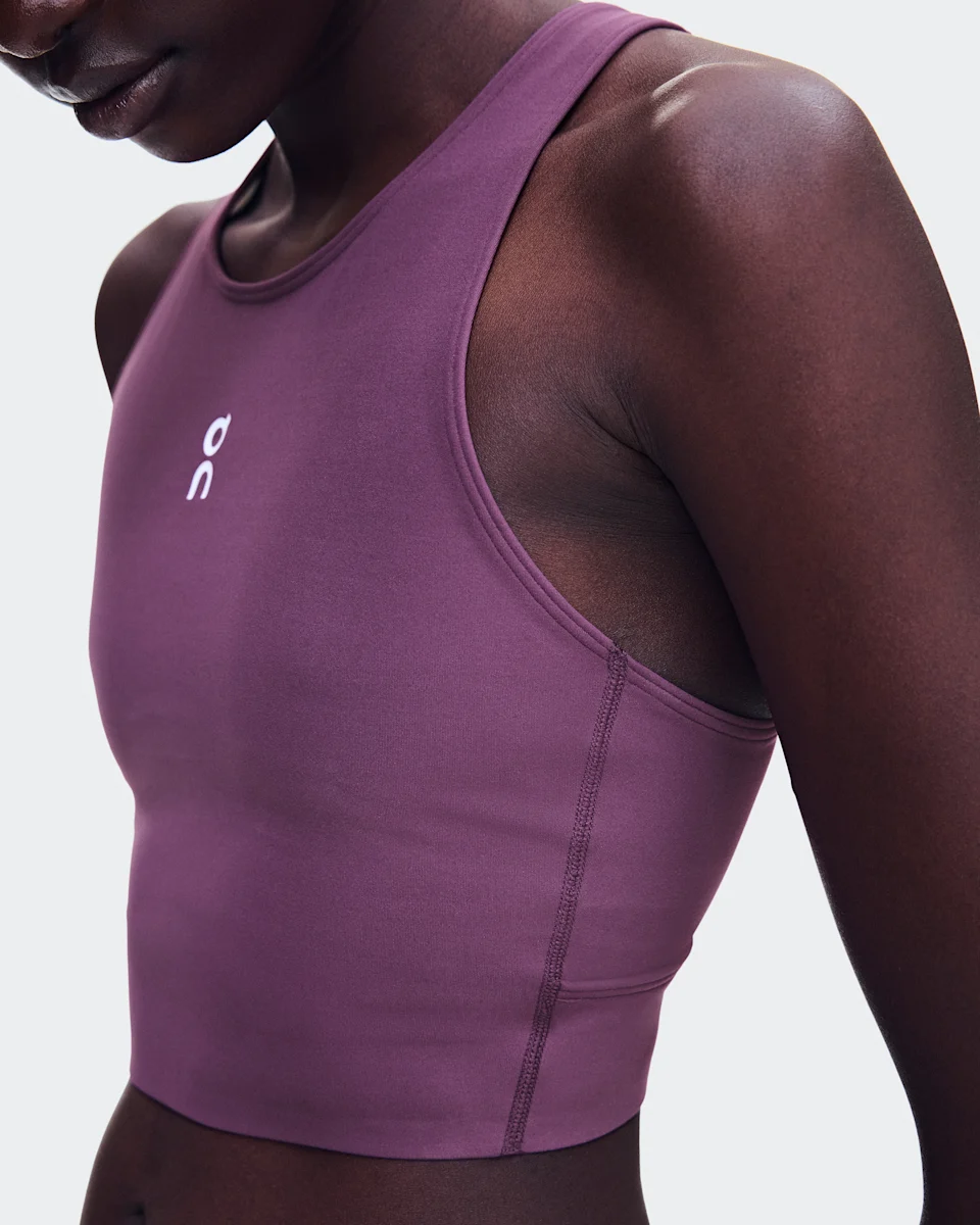 On Court Crop Top Cassis Feminino