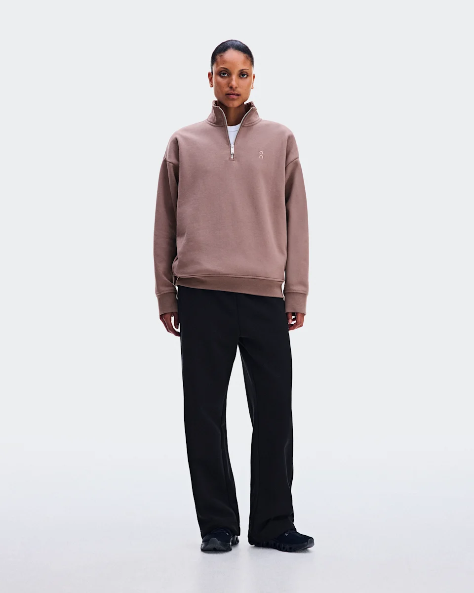 On Club Collective 1/4 Zip Clove Feminino