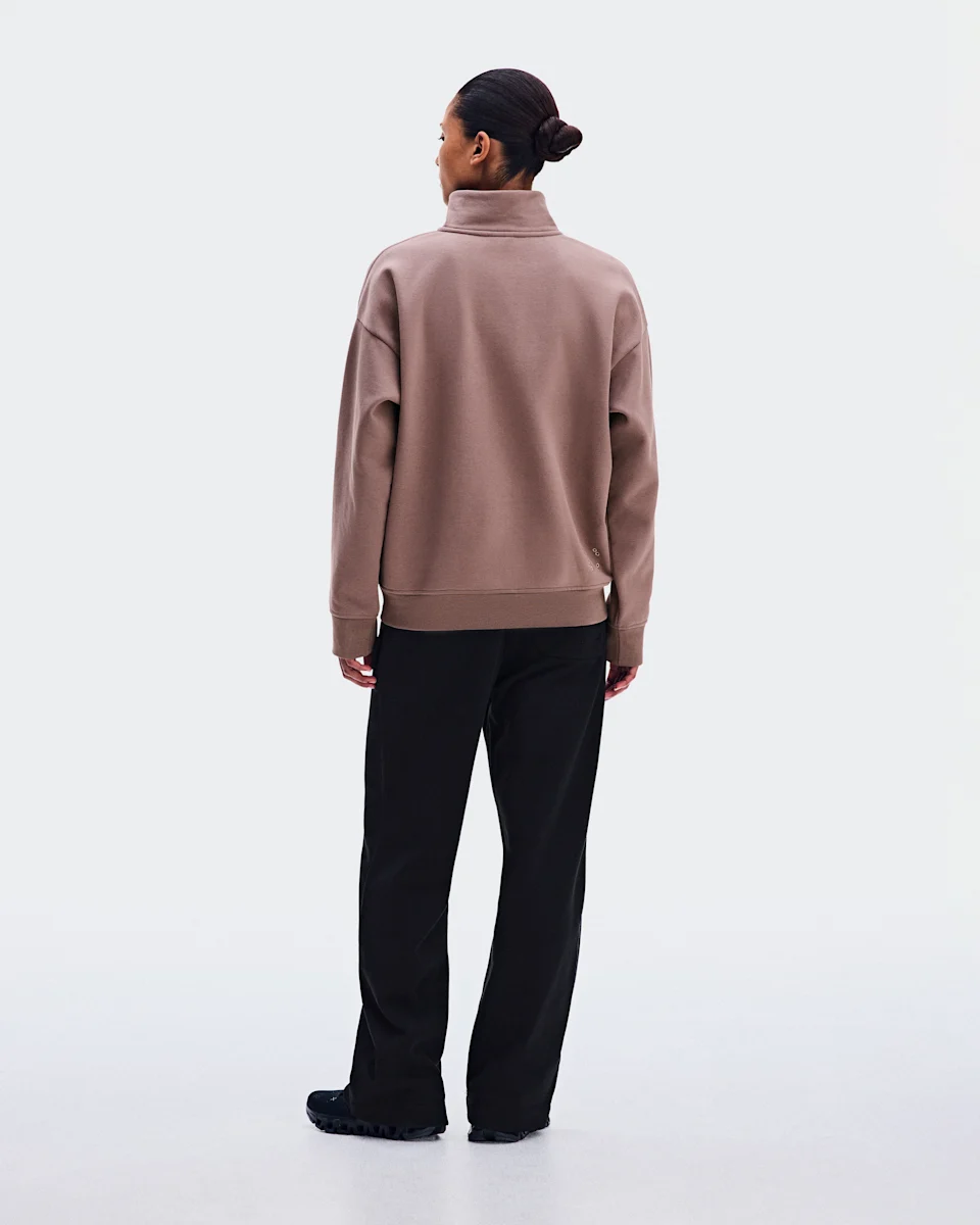 On Club Collective 1/4 Zip Clove Feminino