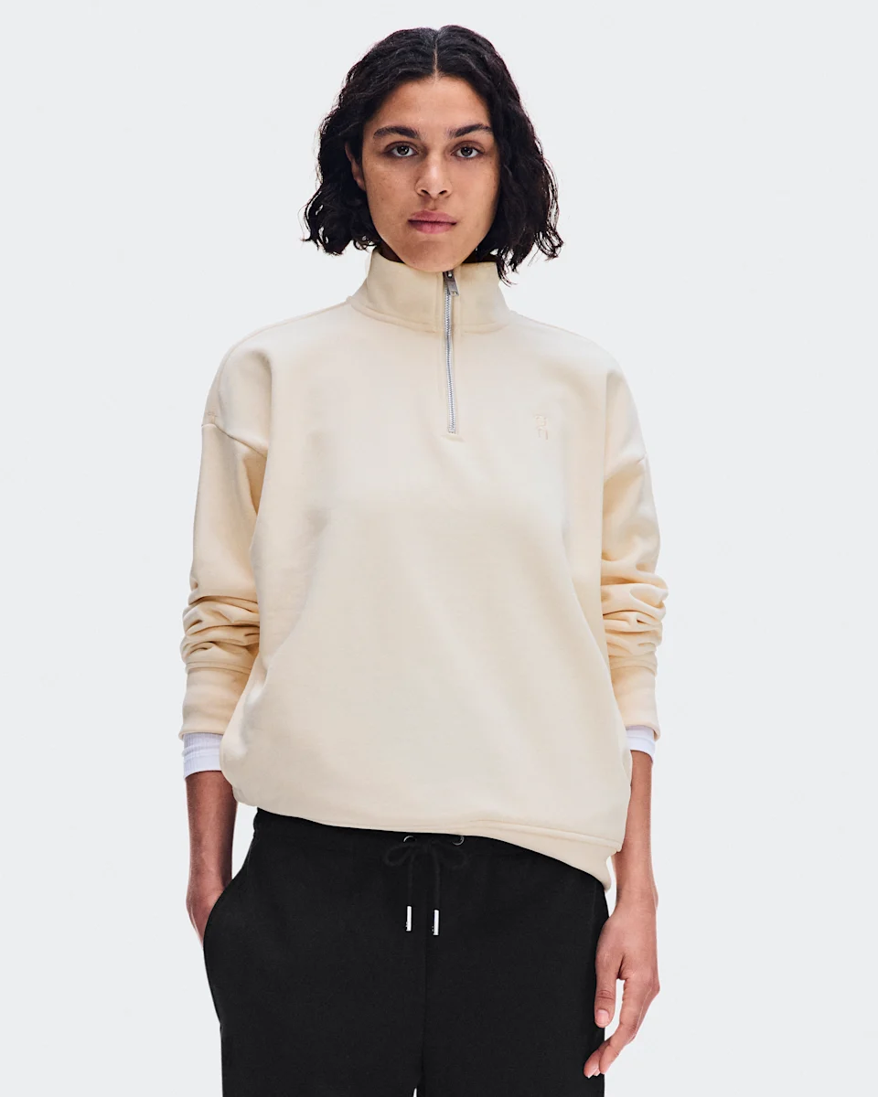 On Club Collective 1/4 Zip Chantilly Feminino