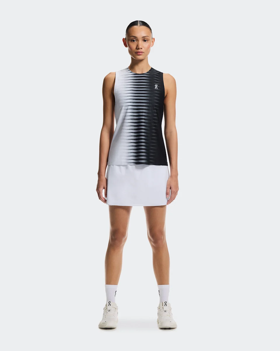 On Court Tank Edge Black & White Feminino