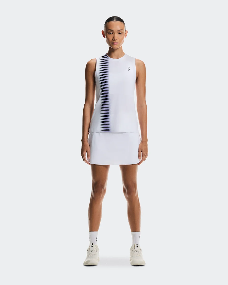 On Court Tank Edge White & Black Feminino