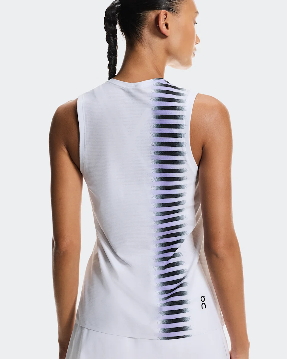 On Court Tank Edge White & Black Feminino