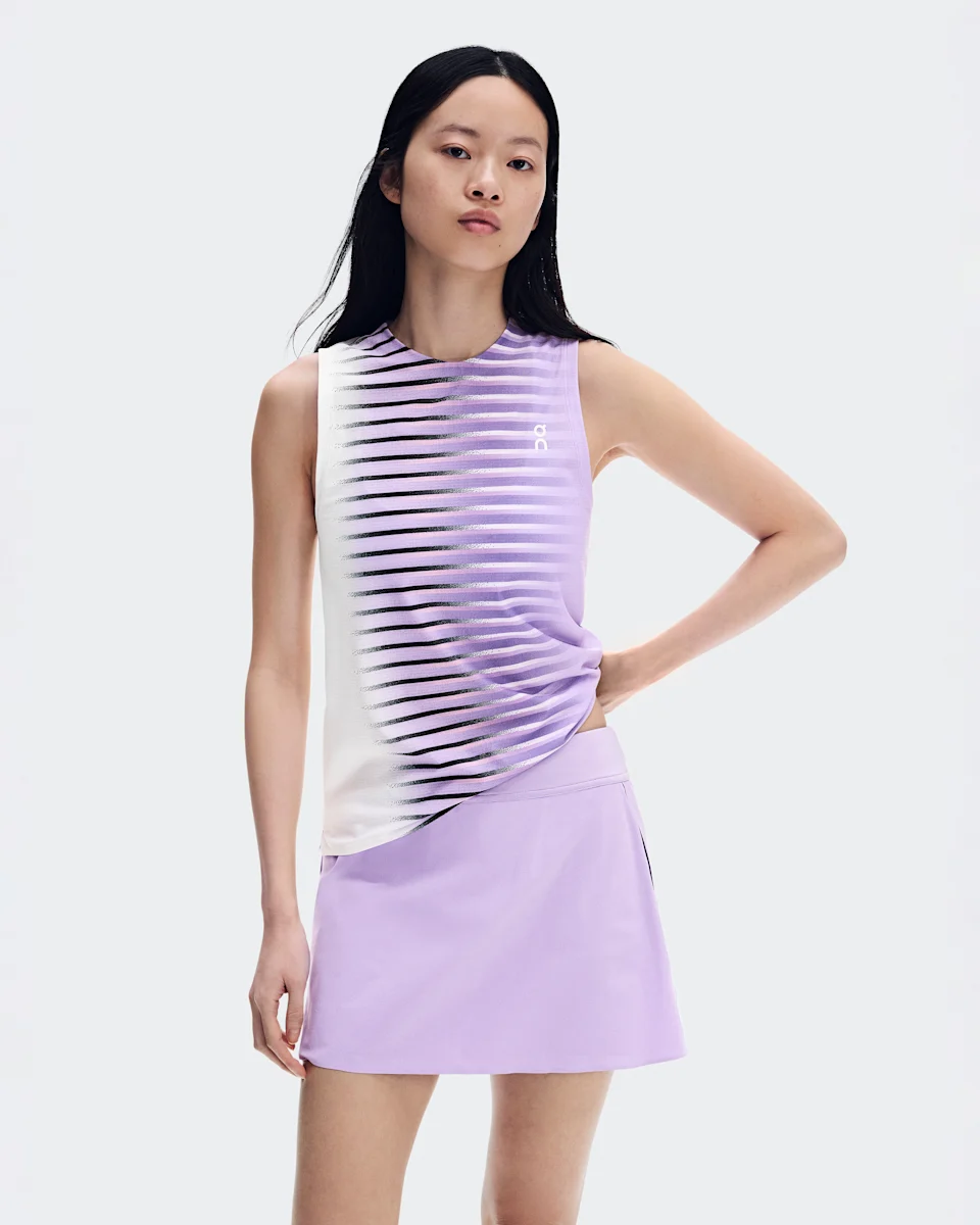 On Court Tank Edge Bloom & White Feminino