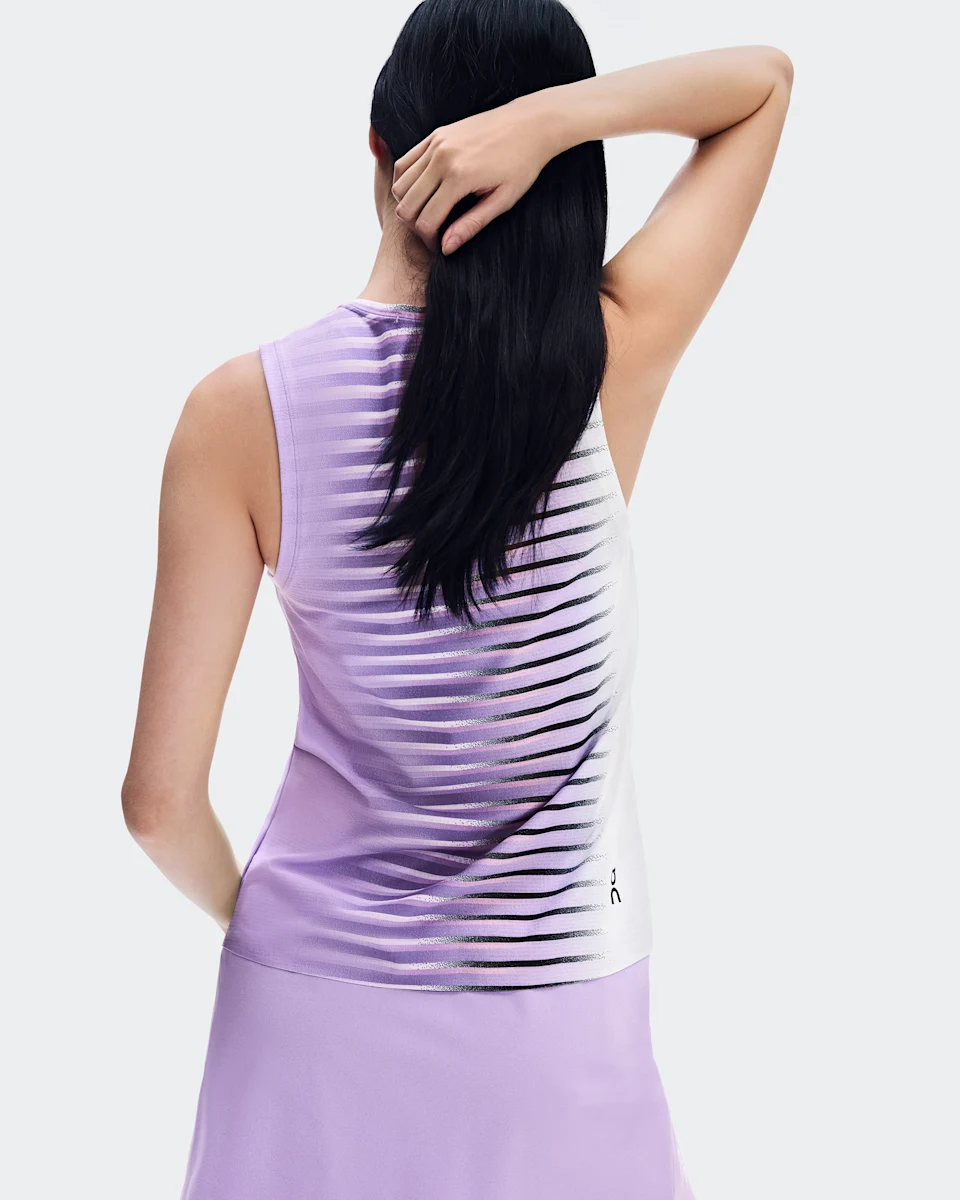 On Court Tank Edge Bloom & White Feminino