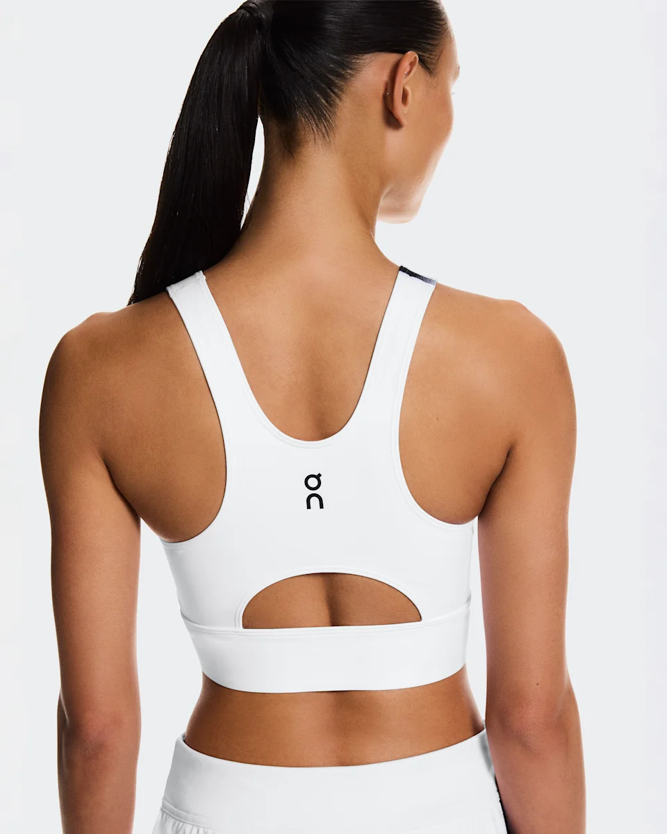 On Court Crop Top Edge White & Black Feminino