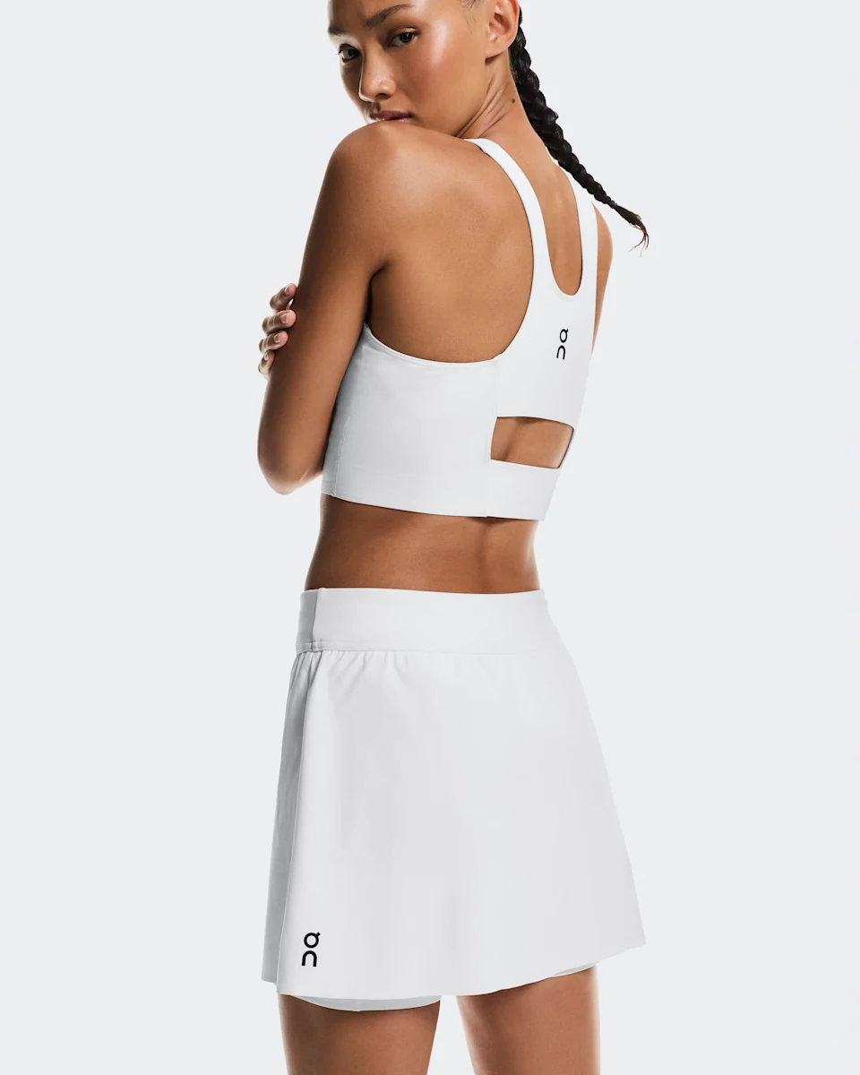 On Court Skirt Split Edge White & Black Feminino
