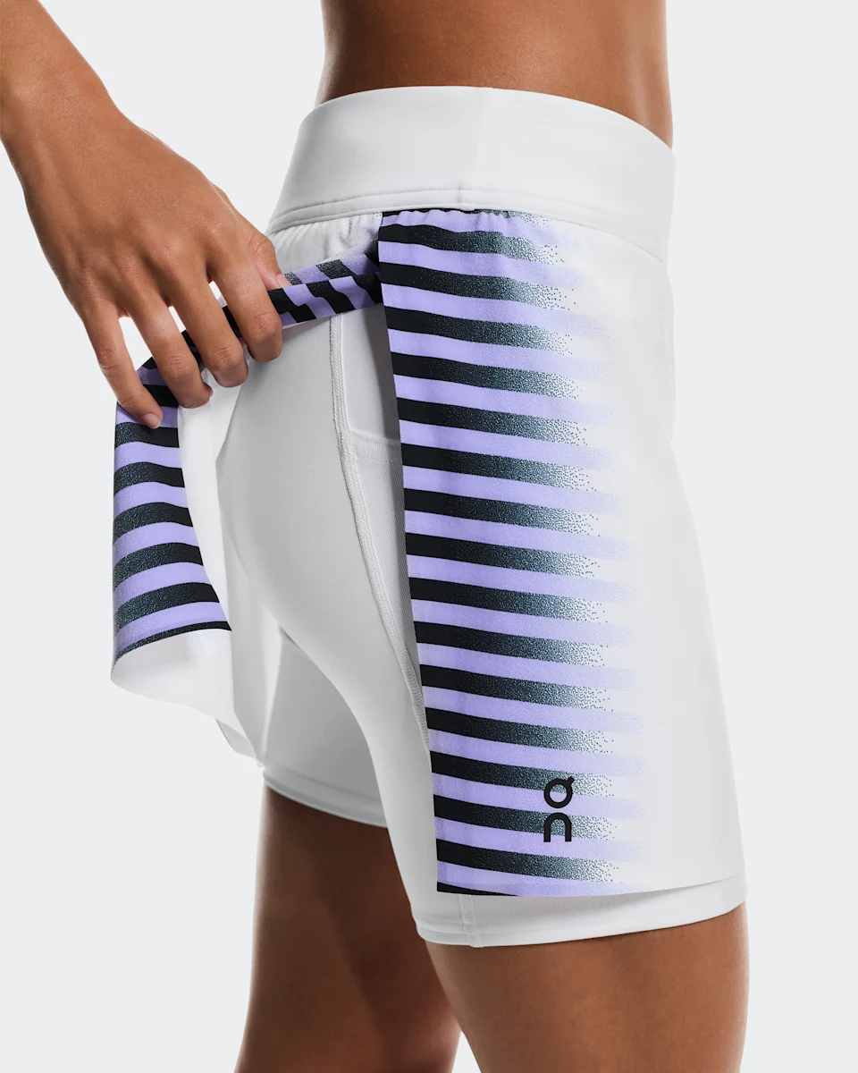 On Court Skirt Split Edge White & Black Feminino