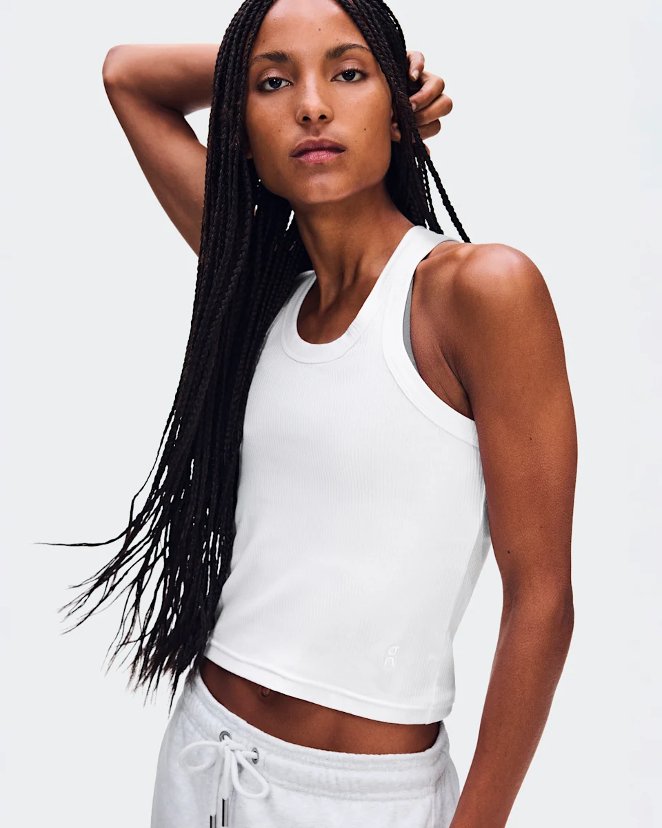 On All-Day Ribbed Tank White Feminino