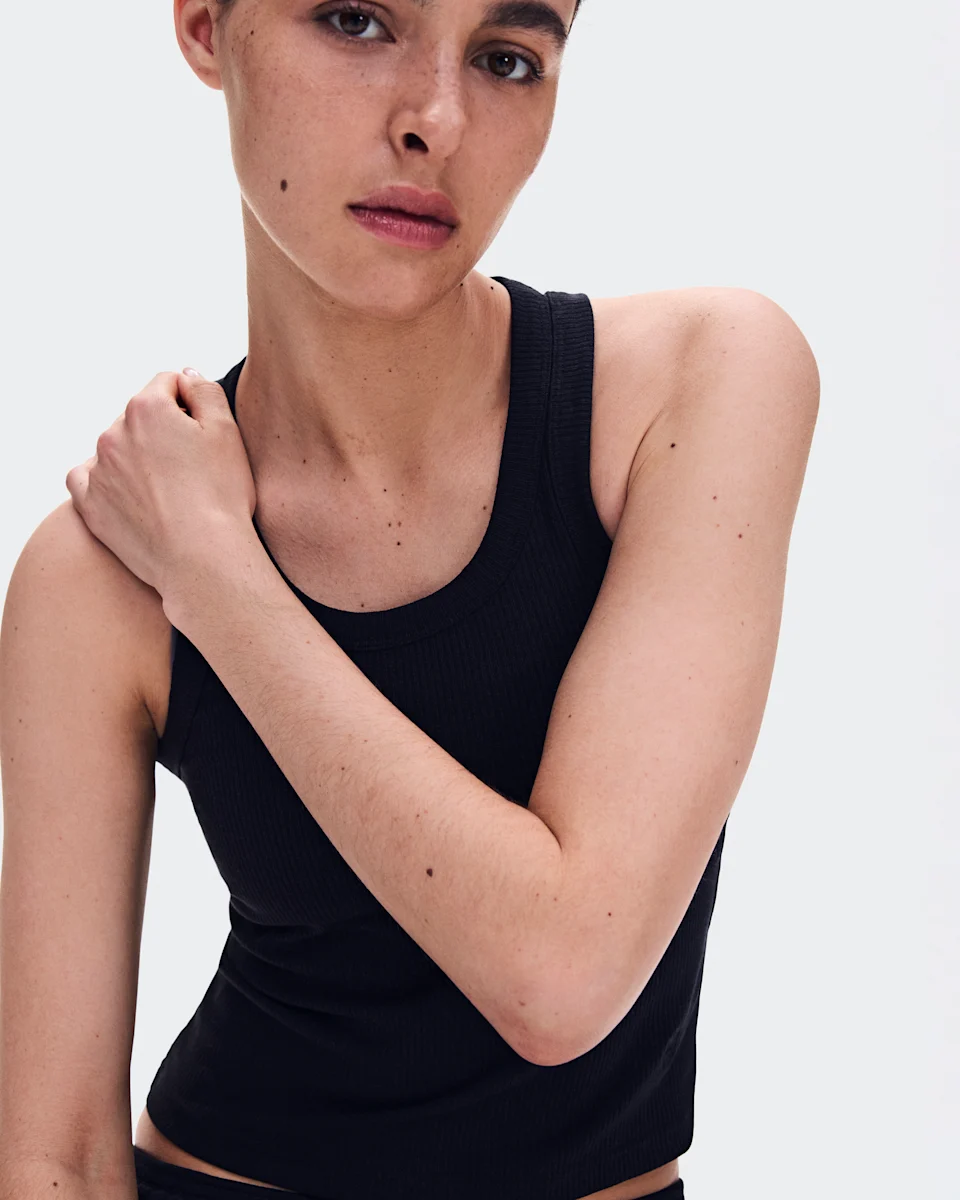 On All-Day Ribbed Tank Black Feminino
