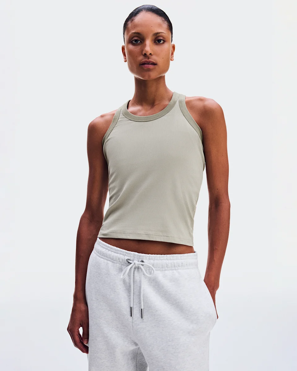 On All-Day Ribbed Tank Brume Feminino