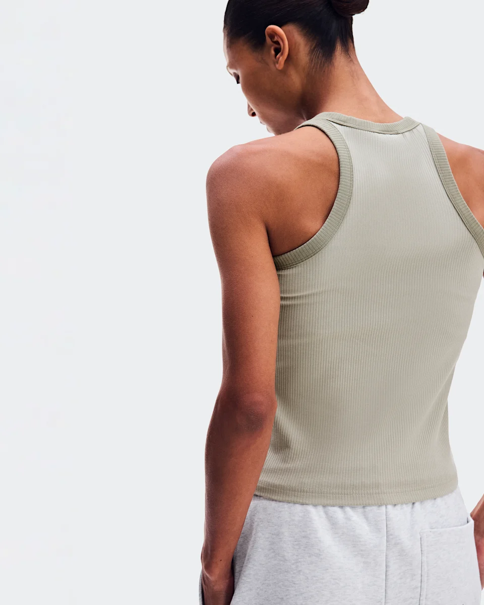 On All-Day Ribbed Tank Brume Feminino