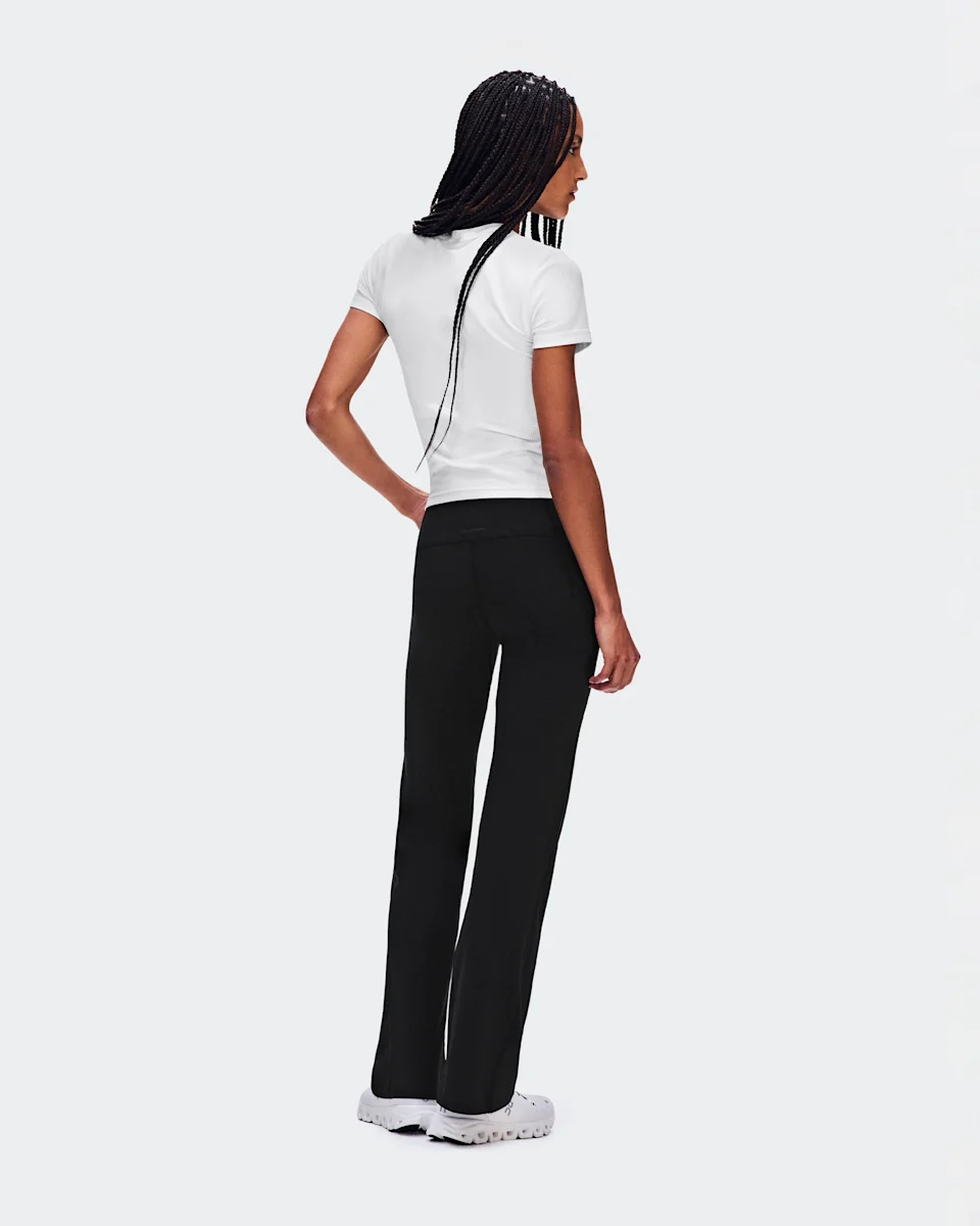 On All-Day Ribbed T-Shirt White Feminino