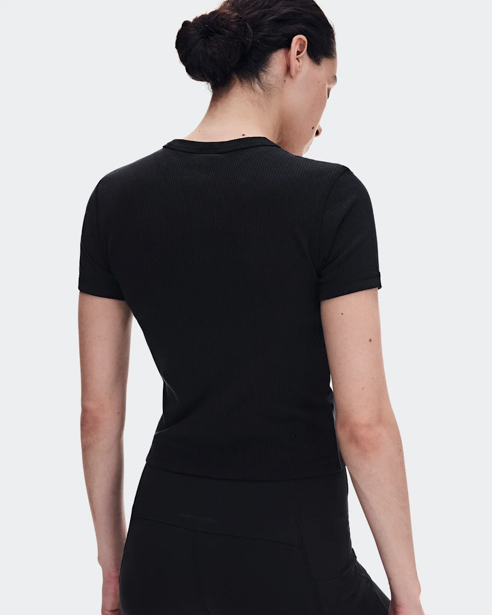 On All-Day Ribbed T-Shirt Black Feminino