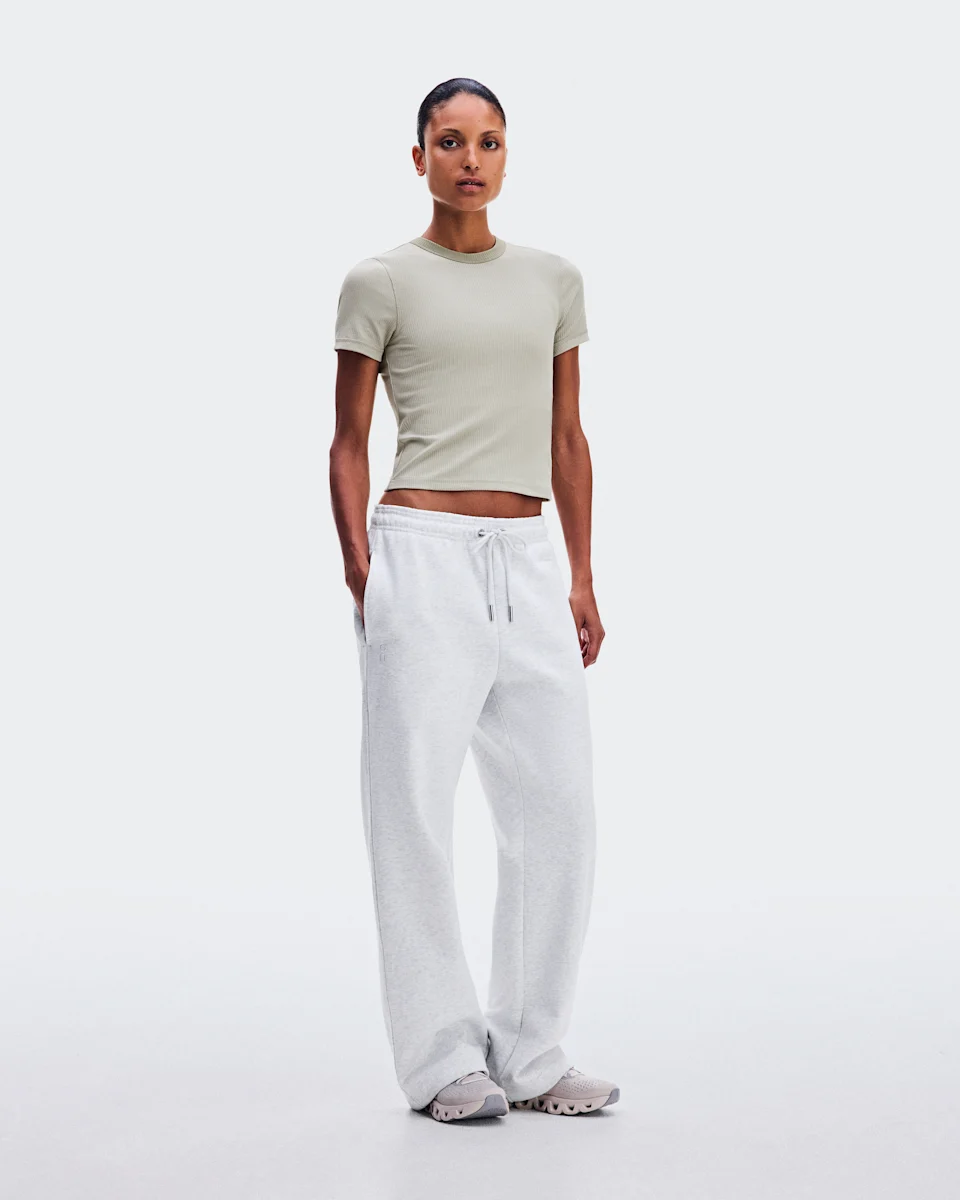 On All-Day Ribbed T-Shirt Brume Feminino