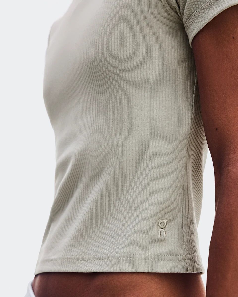 On All-Day Ribbed T-Shirt Brume Feminino