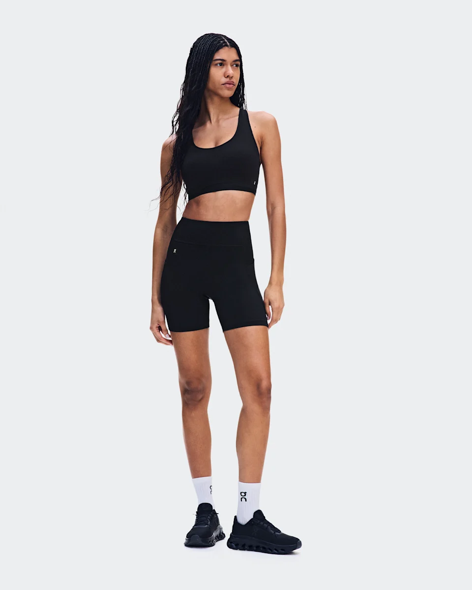 On Train Tights Short 6" Black Feminino