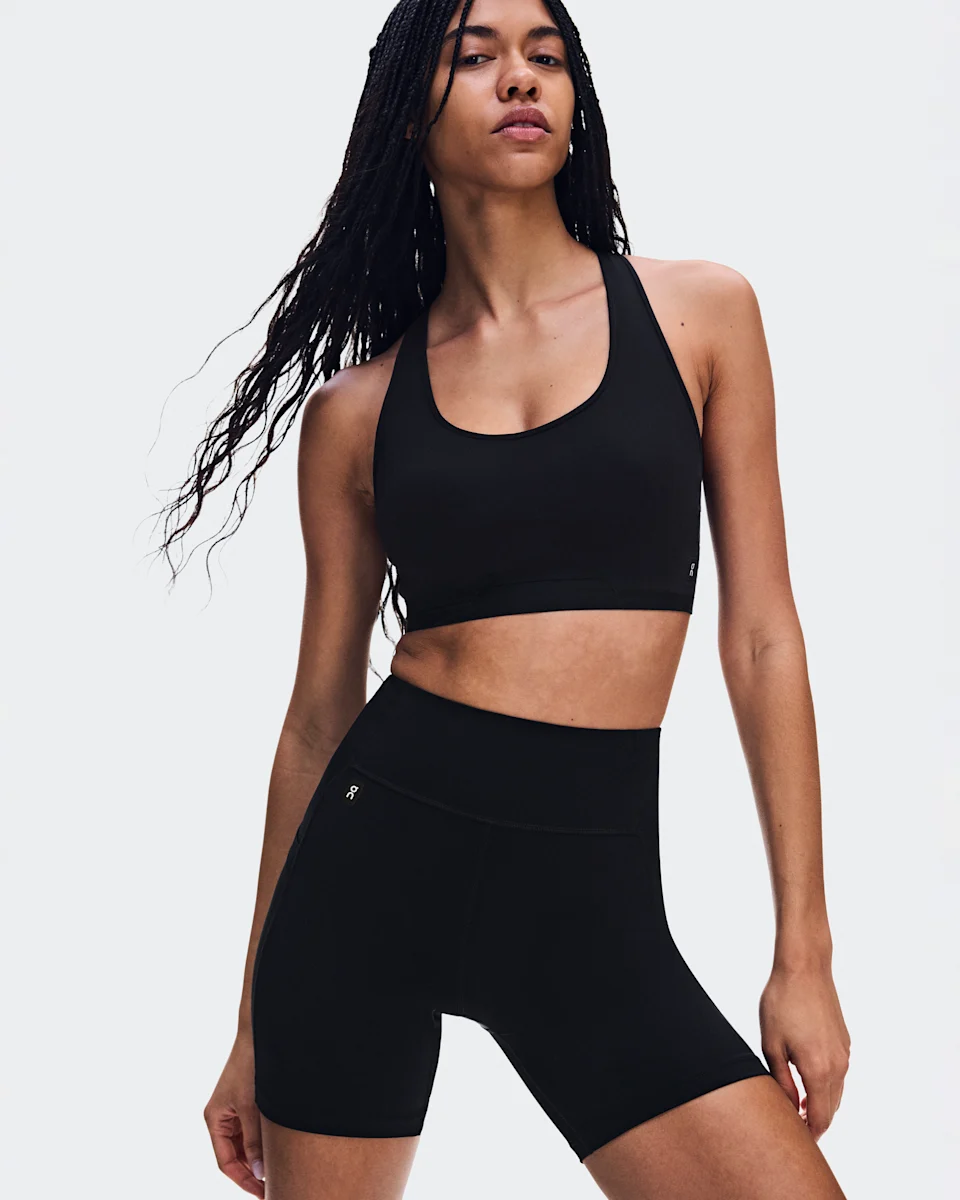 On Train Tights Short 6" Black Feminino