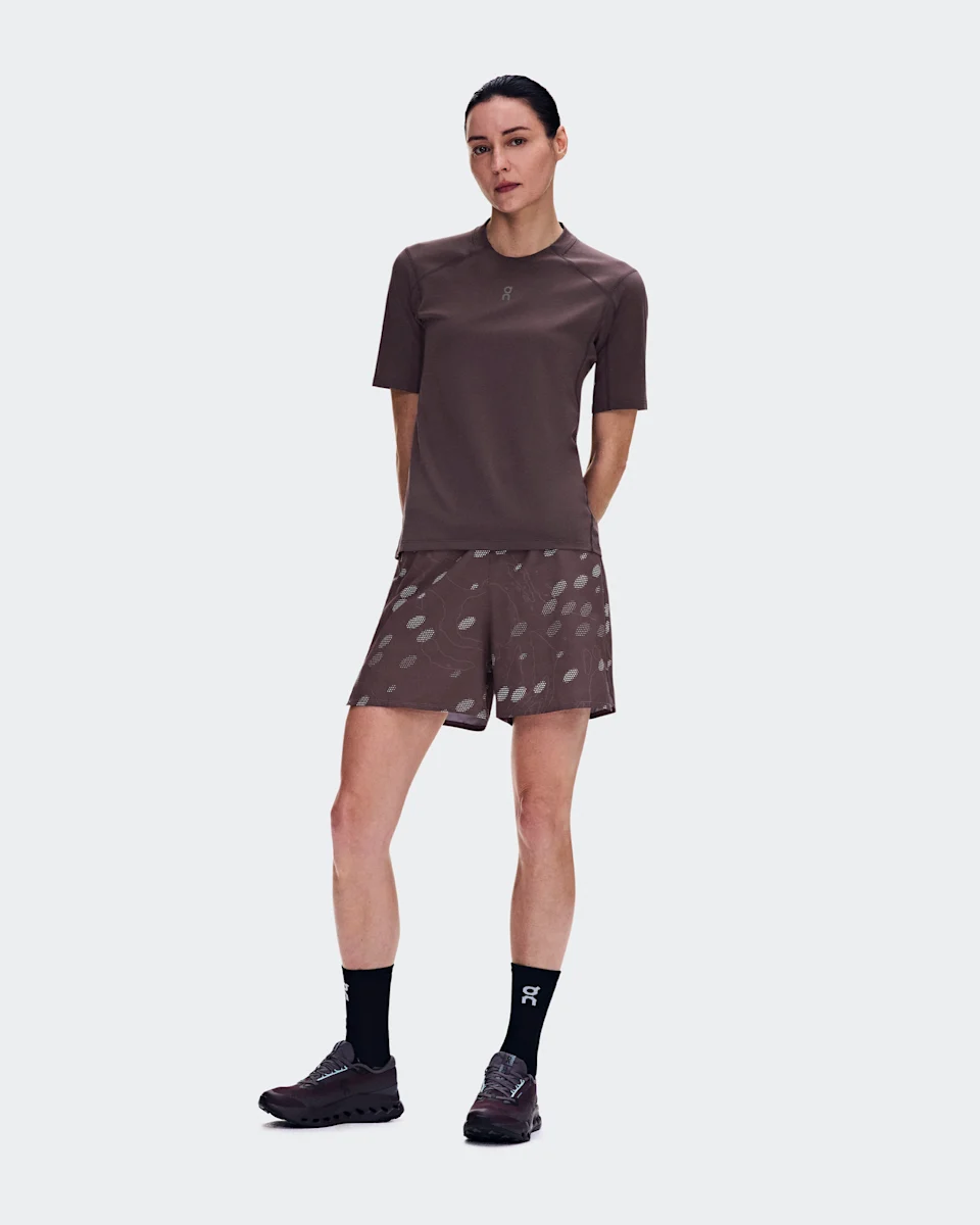 On Trail-T Solar Mulberry Feminino – Corrida de trilha, FPU40+, corrida em dias quentes e ensolarados