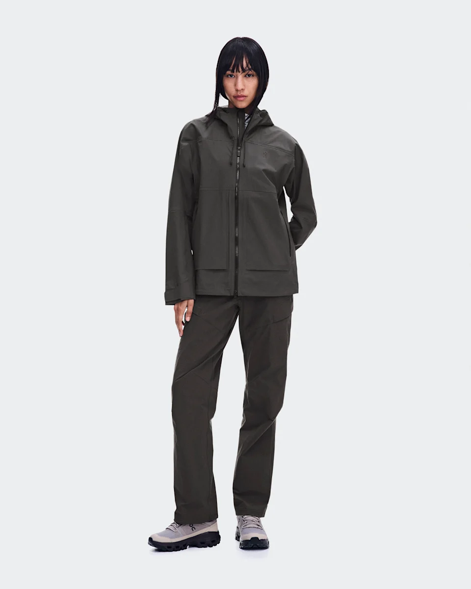 On Ascent Jacket Espresso Feminino – Caminhadas, atividades ao ar livre