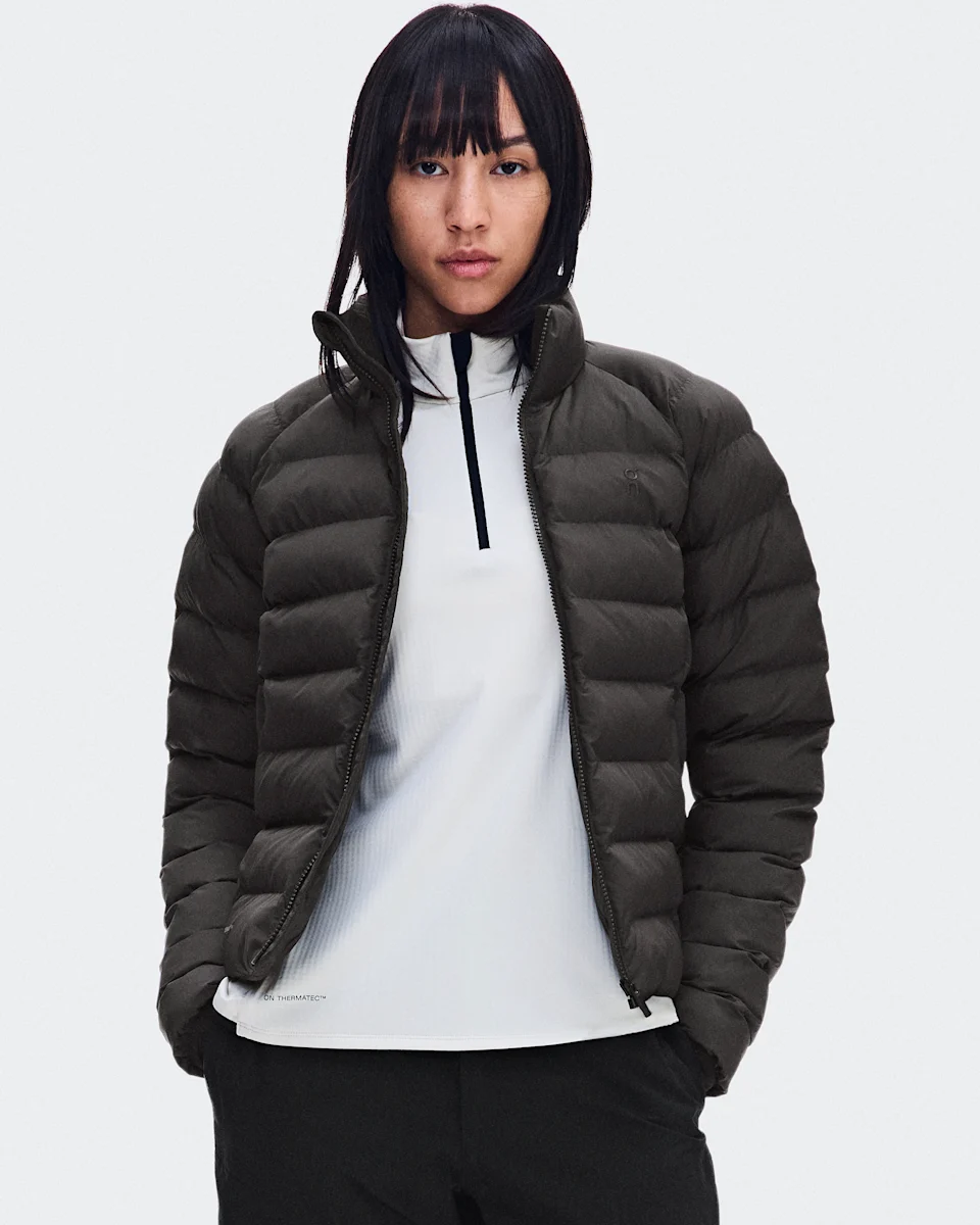 On Ascent Puffer Jacket Espresso Feminino