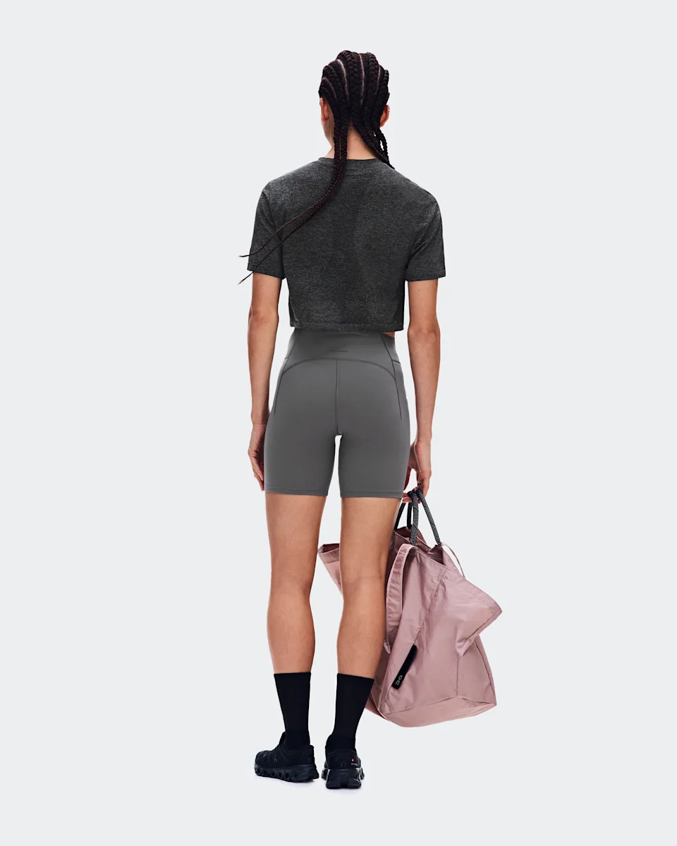 On Train Flex-T Crop Ember Heather Feminino