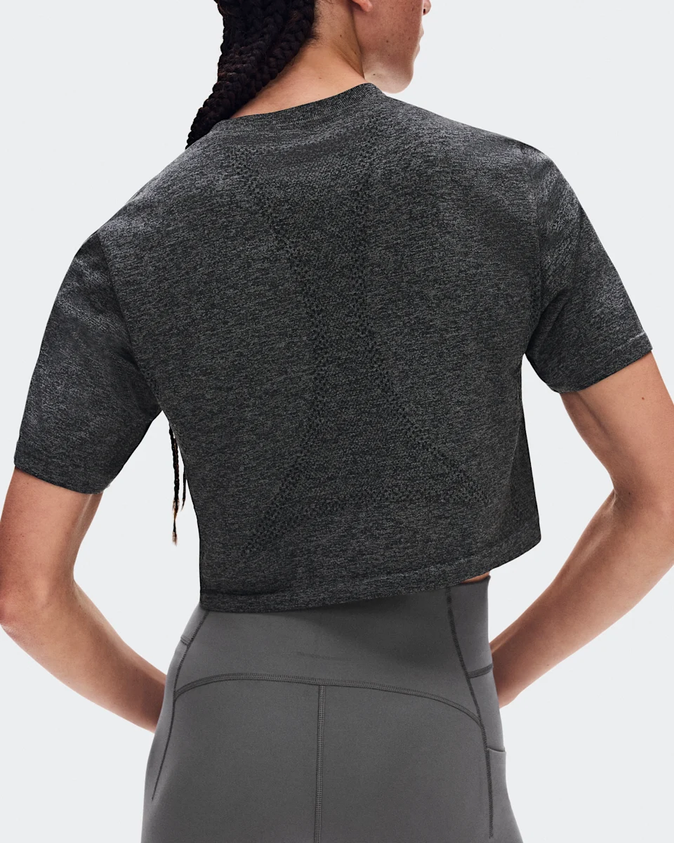 On Train Flex-T Crop Ember Heather Feminino