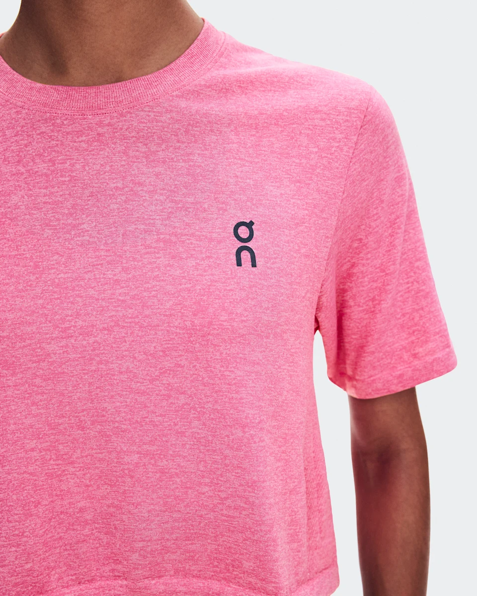 On Train Flex-T Crop Bubblegum Heather Feminino