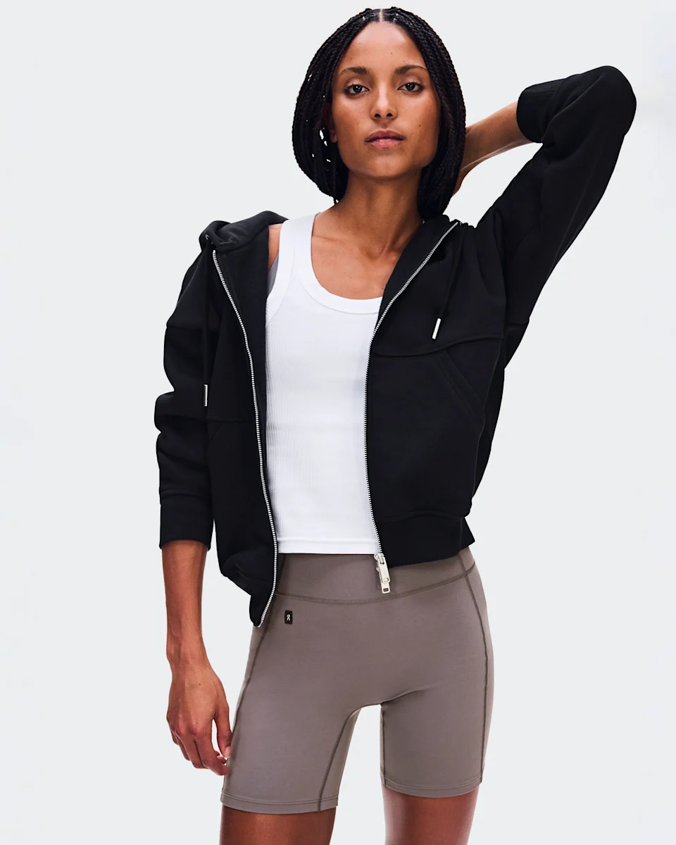On Club Collective Full Zip Hoodie Black Feminino