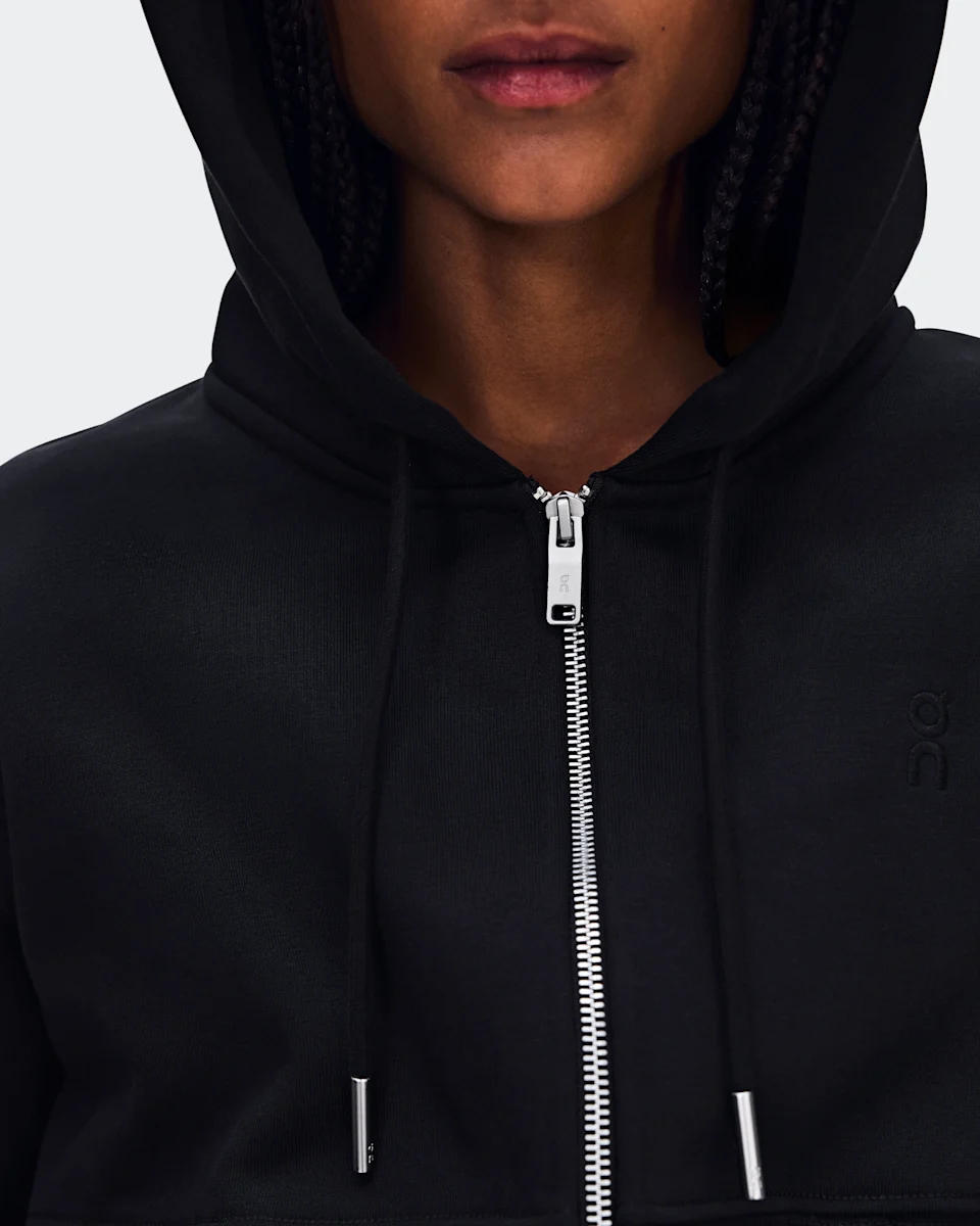 On Club Collective Full Zip Hoodie Black Feminino