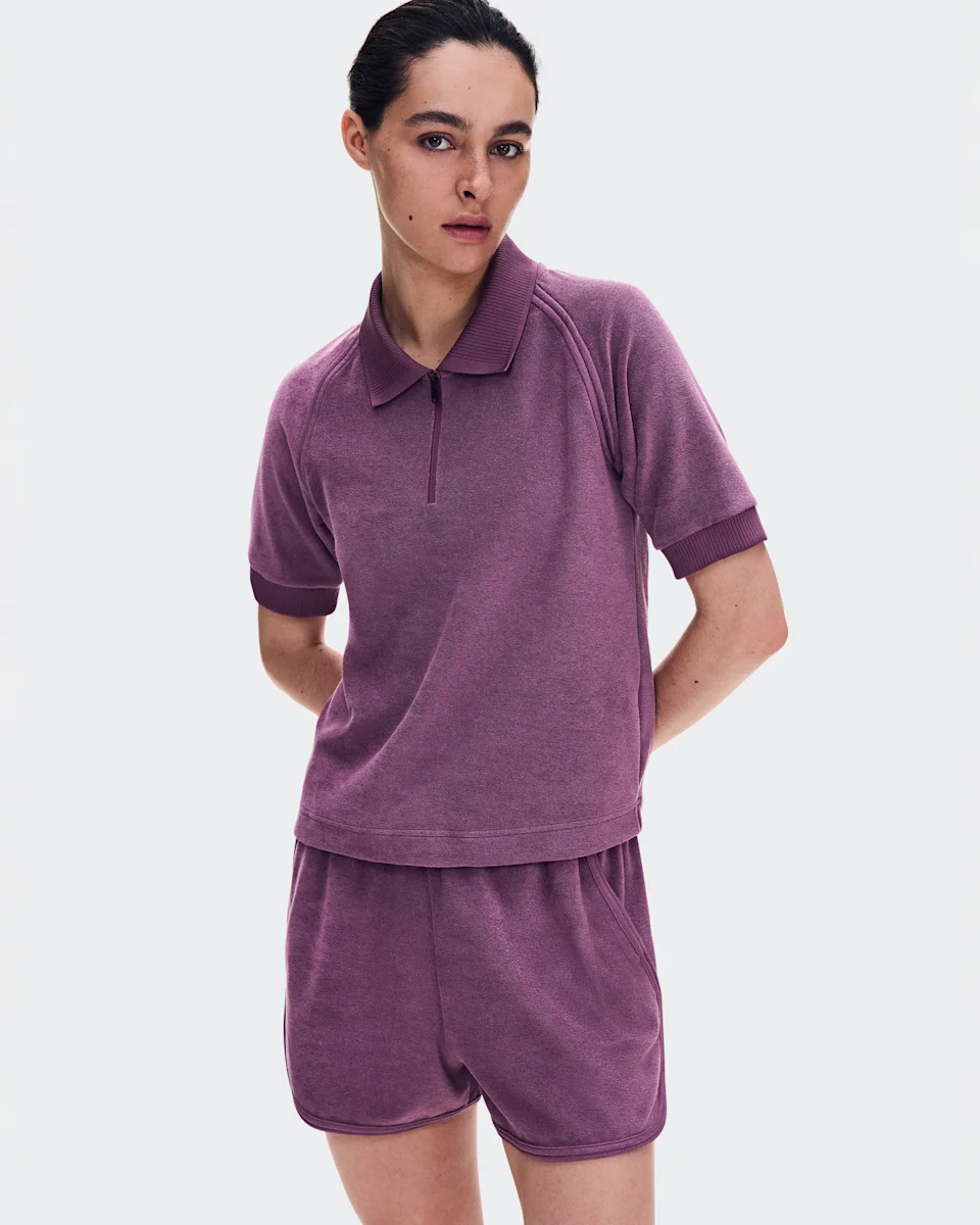On Courtside Polo Terry Cassis Feminino