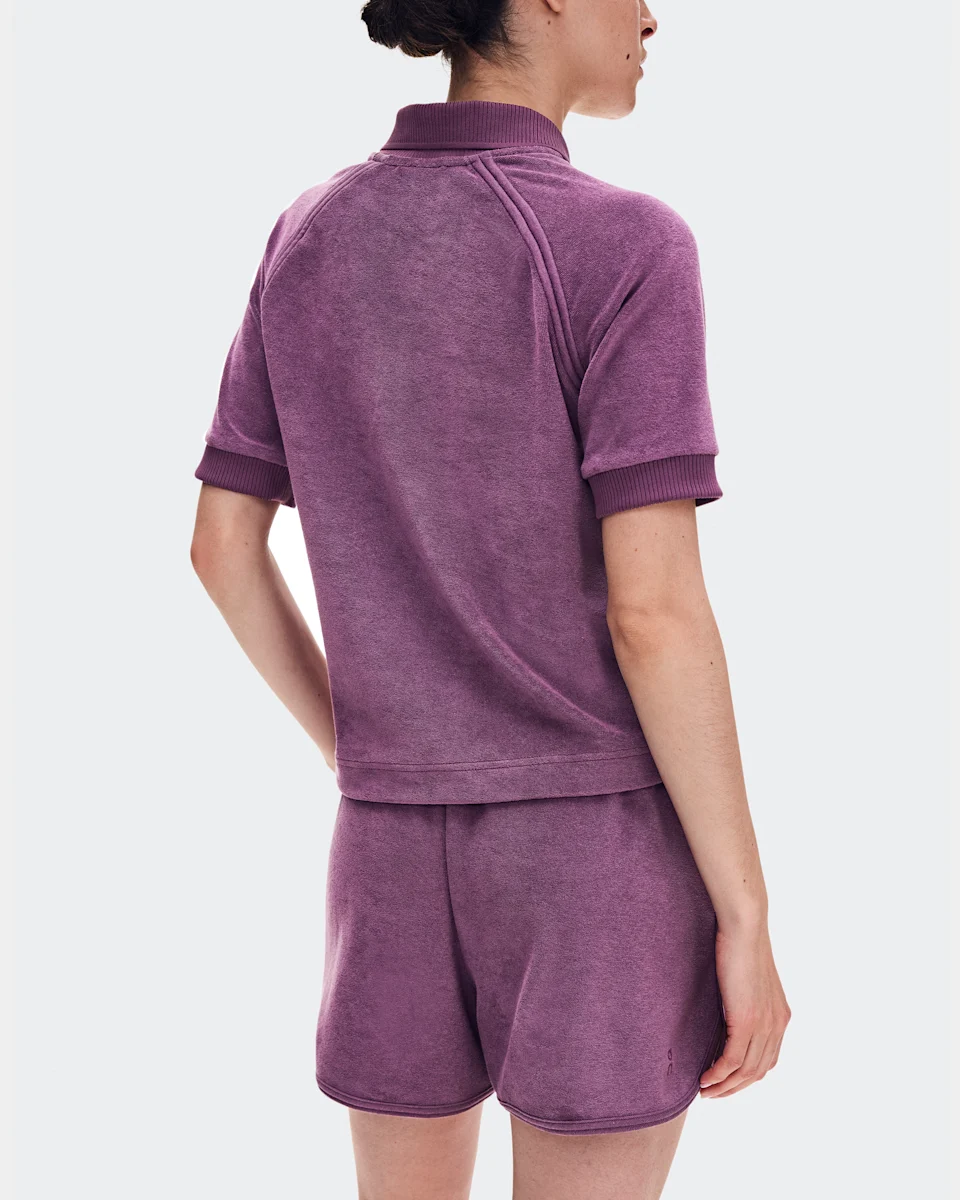 On Courtside Shorts Terry Cassis Feminino