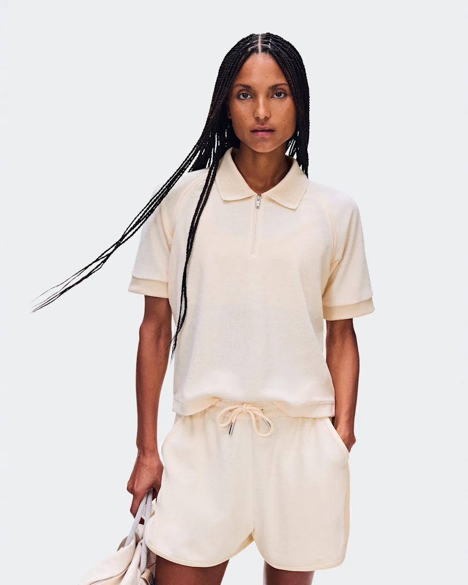 On Courtside Shorts Terry Chantilly Feminino