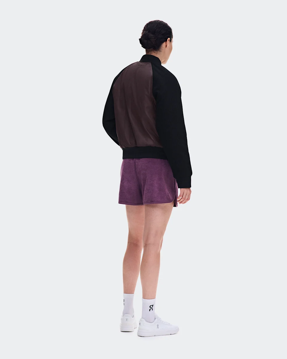 On Courtside Bomber Mulberry & Black Feminino
