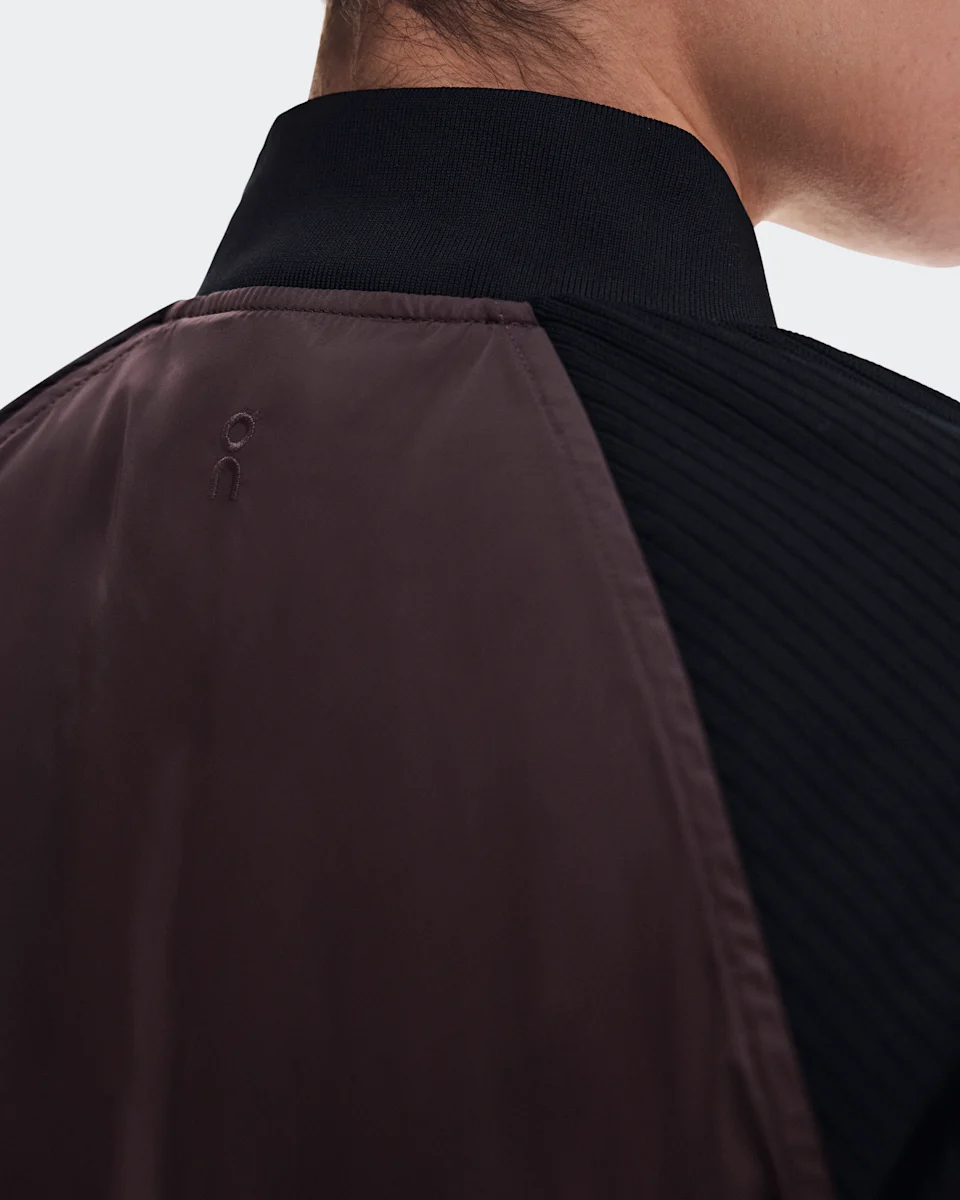 On Courtside Bomber Mulberry & Black Feminino