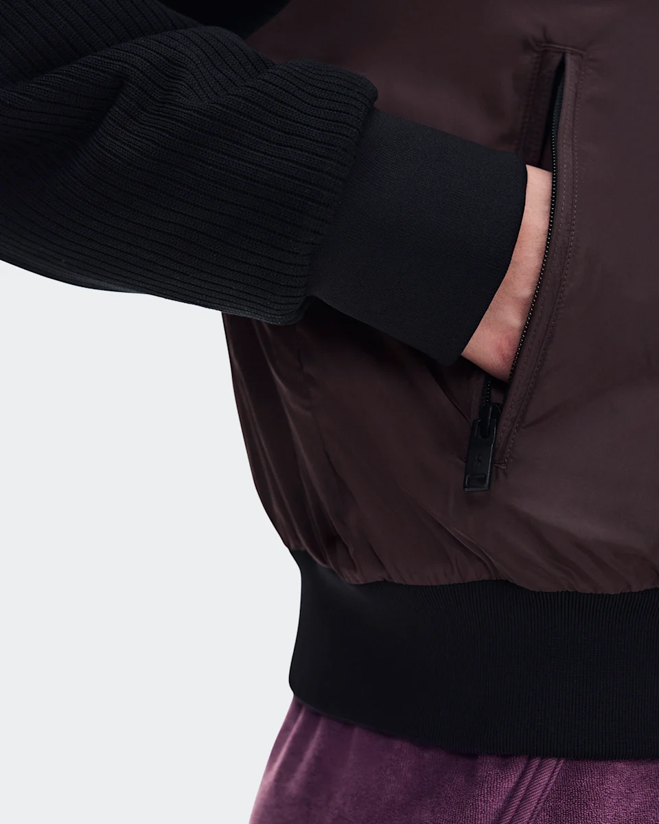 On Courtside Bomber Mulberry & Black Feminino