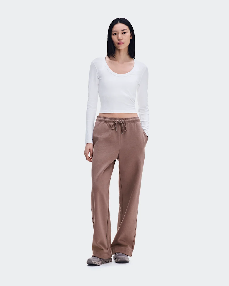 On All-Day Ribbed Long-T White Feminino