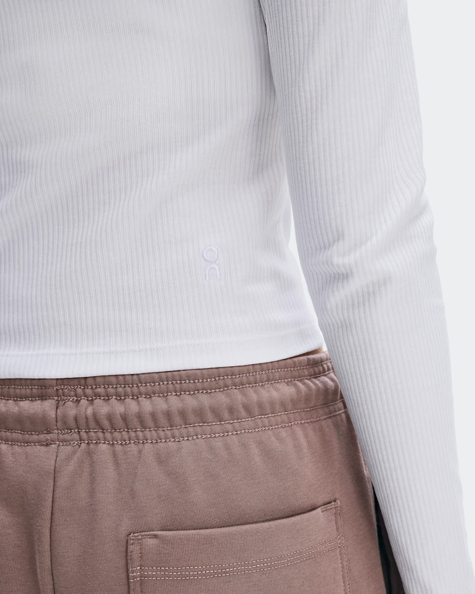 On All-Day Ribbed Long-T White Feminino